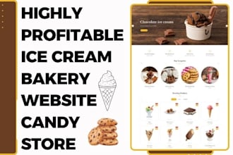 design highly profitable ice cream bakery chocolate website cake dessert store