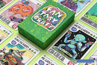 draw pro illustrations, character card game,game art
