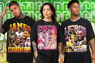 design custom 90s vintage rap bootleg t shirt