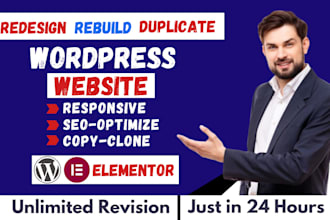 redesign, rebuild wordpress website