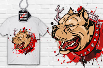 do 3d custom mascot cartoon t shirt illustration and design for tshirt