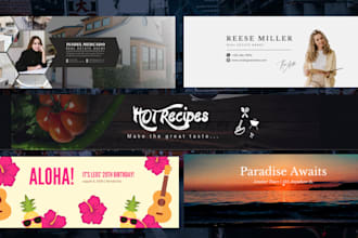 create facebook cover, youtube banner or social media header