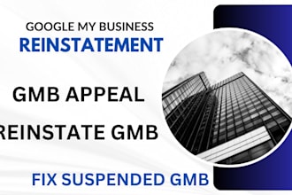 fix and appeal to  reinstate suspended google my business profile gmb reinstate