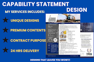 write and design a government capability statement, capability statement