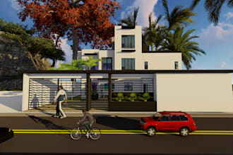do desing 3d house map by civil engineer