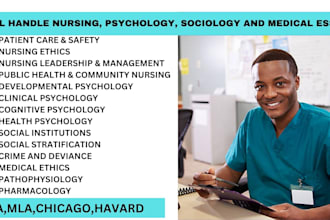 handle nursing, psychology, sociology and medical essays