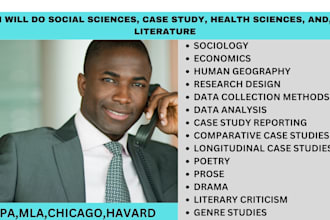 do social sciences, case study, health sciences, and, literature