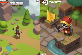 do game development, 2d game assets creation, prototype, mobile game, unity, 2d