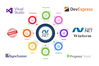 do desktop application development using dot net csharp winfoms wpf winui