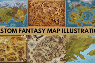 create fantasy map for you, novel map, dnd campaign, world map, battle map