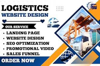 design logistics website trucking website cargo website dispatch website
