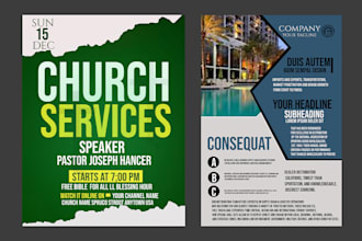 design a professional church flyer and business flyer design
