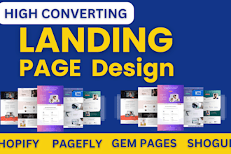 built shopify landing page with pagefly and gempages