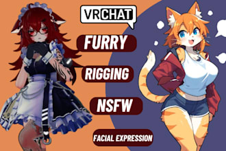 do 3d vrchat avatar vtuber character model character design vr rigging nsfw