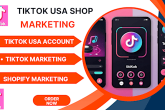 grow and setup tiktok marketing usa tiktok shop for  shopify and etsy store