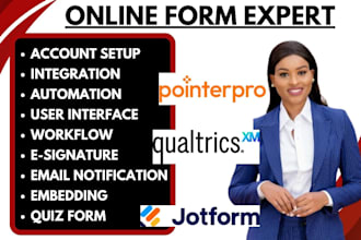 setup typeform pointerpro qualtrics formsite jotform integration automation