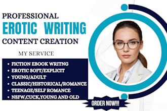 write erotic story nsfw fiction ghostwriter erotica ya romance novel fanfiction