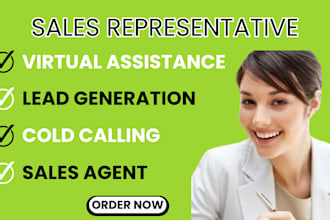 be your sales representative, lead generation ,SMS outreach cold calling, resume