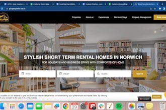 build vacation rental website property management website airbnb hotel booking
