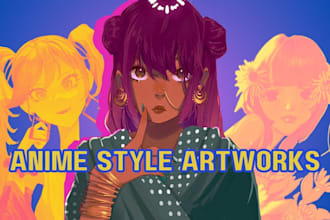 draw anime character illustrations