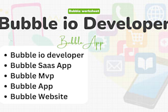 bubble io developer, buuble crm, bubble saas app, bubble mvp, flutterflow, adalo
