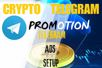 telegram ads setup, crypto telegram ads setup, all telegram ads setup