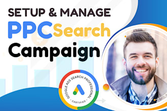 setup and manage google ads ppc search campaigns in german or english