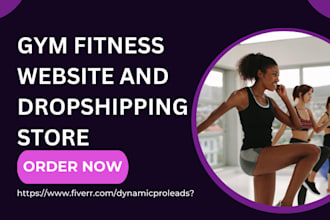 build trendy fitness gym healthcare website yoga logo design dropshipping store