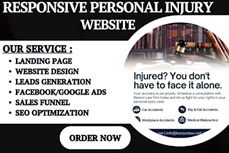 law firm website attorney landing page lawyer leads personal injury website