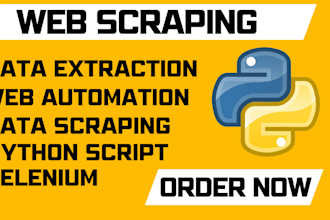 do data extraction, web scraping, web automation, python script, selenium