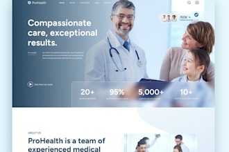design hospital website, clinic website, healthcare website, restaurant website
