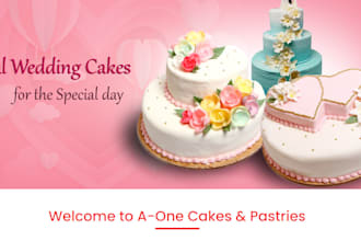 design cake pastries shopify store cookies store ice cream wedding cake website