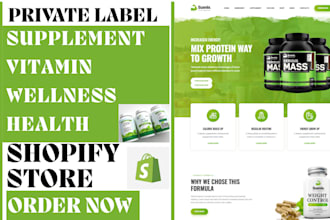 design supplement  shopify store create supplement private label do label design