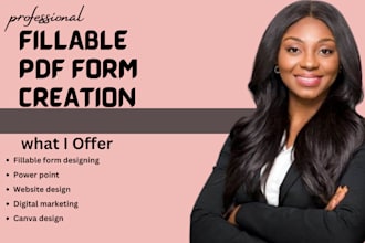 design or create PDF fillable form or document