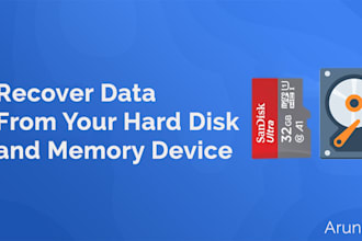 recover data from your hard disk, ssd or memory devices