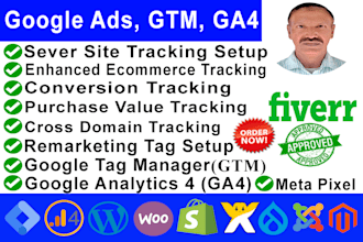 setup google analytics 4, ga4 ecommerce tracking, GTM conversion tracking