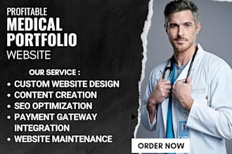 design medical portfolio doctor healthcare dentist clinic portfolio website