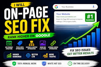 fix on page SEO to improve google rankings, CTR, and organic traffic