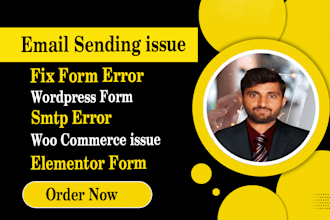 design wordpress  form , contact form , email sending issue , smtp setup