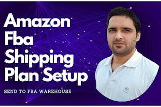 setup amazon fba shipping plan with fnsku, carton labels