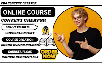 create ebook online course content course curriculum ppt slide course creation