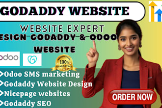 design or redesign godaddy website design odoo website nicepage carrd landing pa