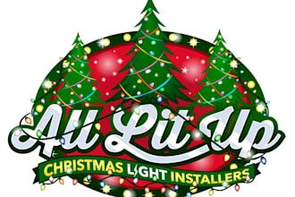 design modern christmas light logo