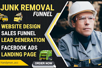 setup facebook ads generate junk removal leads lawn care leads website