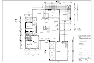 draw architectural and construction drawings, blueprints in autocad 2d