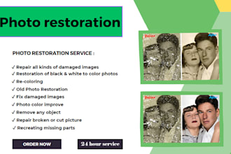 photo restoration, restore old photos, fix and colorize