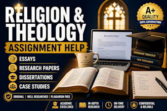 research and write on any aspect of religion and theology