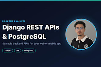 build a backend rest API with django and postgresql