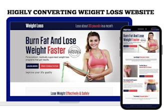 design weight loss website mental health therapy website health fitness leads
