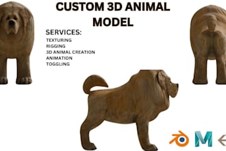 create a 3d model for any creature and animal